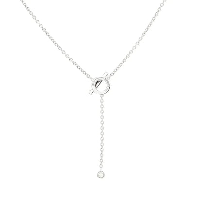 [Select]FINESSE SILVER DIAMOND NECKLACE