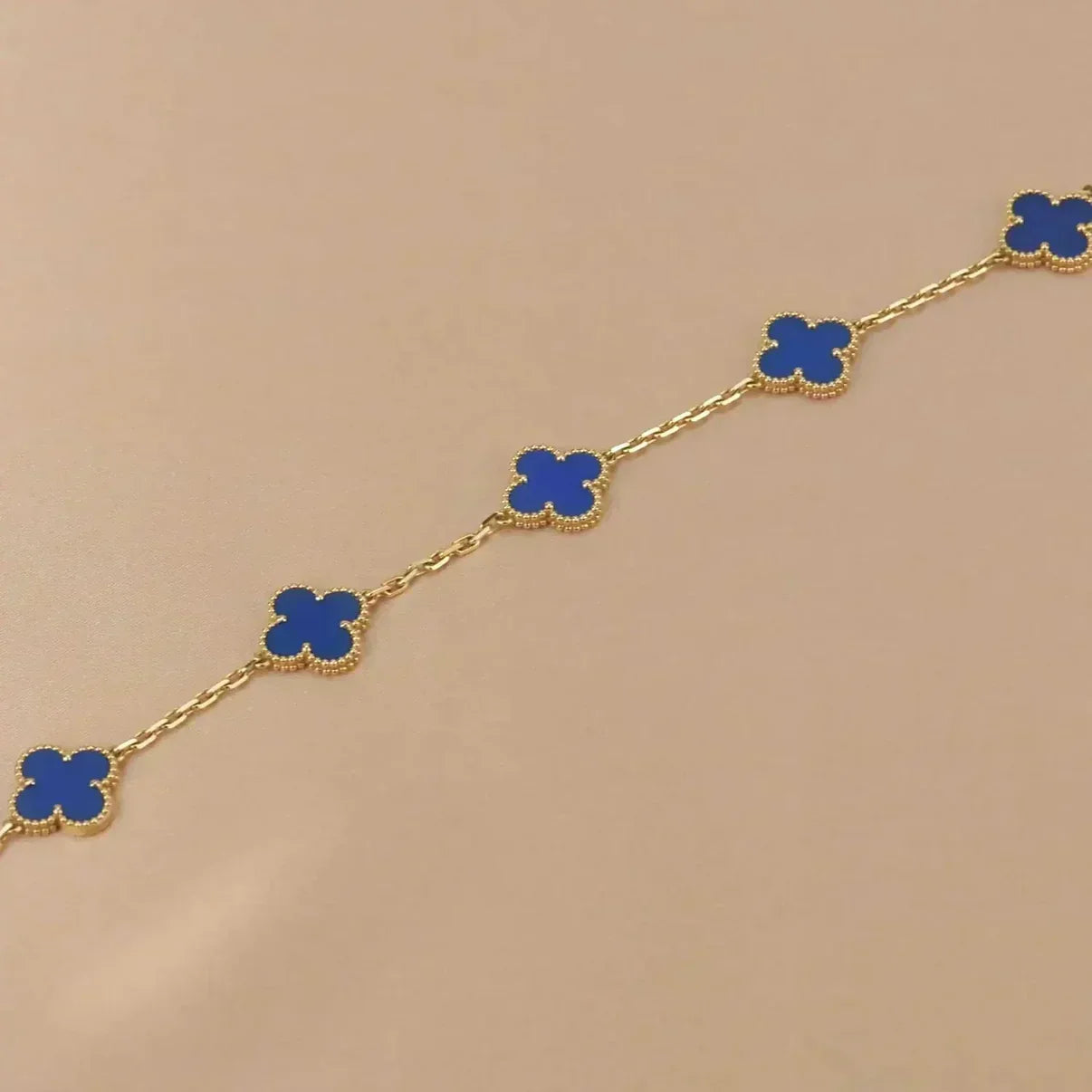 [Select] CLOVER 5 MOTIF BLUE AGATE BRACELET COLLECTION