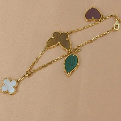[Select]LUCKY SPRING 5 MOTIF GOLD BRACELET