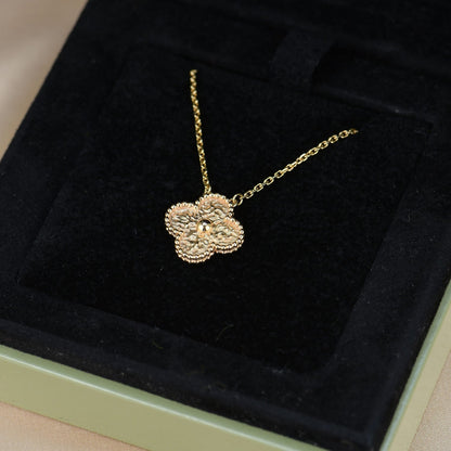 [Select]CLOVER 15MM  BRONZING NECKLACE