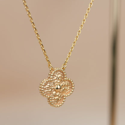 [Select]CLOVER 15MM  BRONZING NECKLACE