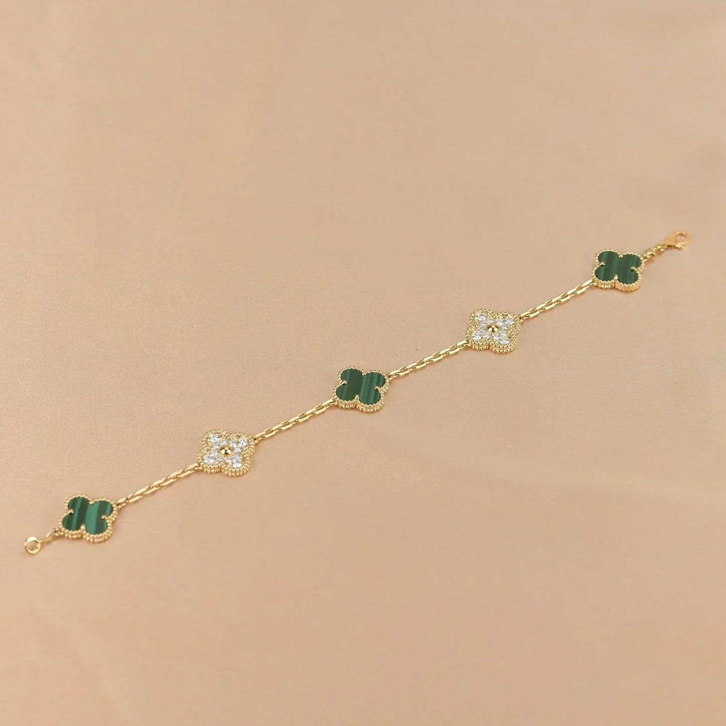 [Select] CLOVER 5 MOTIF MALACHITE BRACELET COLLECTION