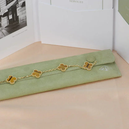[Select] CLOVER 5 MOTIFS TIGER EYE BRACELET COLLECTION