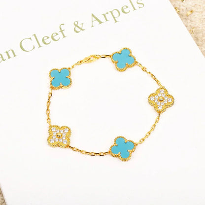 [Select] CLOVER 5 MOTIF TURQUOISE BRACELET COLLECTION