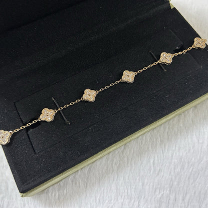 [Select]CLOVER 6 MOTIF DIAMOND BRACELET