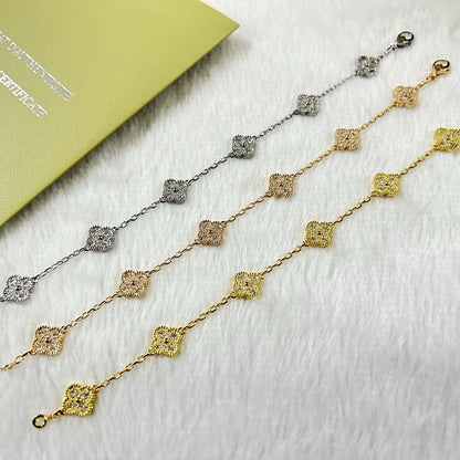 [Select]CLOVER 6 MOTIF DIAMOND BRACELET