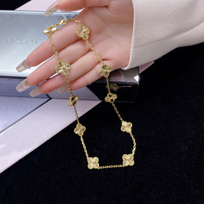 [Select]CLOVER 10 MOTIFS LASER NECKLACE
