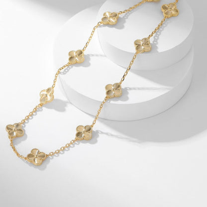 [Select]CLOVER 10 MOTIFS LASER NECKLACE