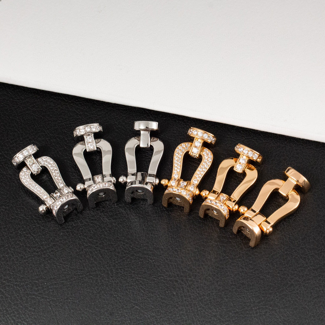 [Select]FORCE LARGE HORSESHOE HALF DIAMOND BRACELET Select GOLD