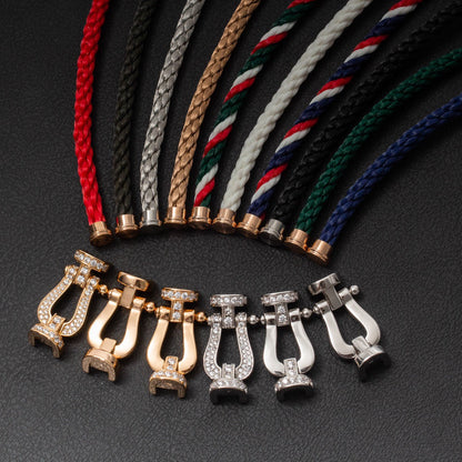 [Select]FORCE LARGE HORSESHOE HALF DIAMOND BRACELET GOLD