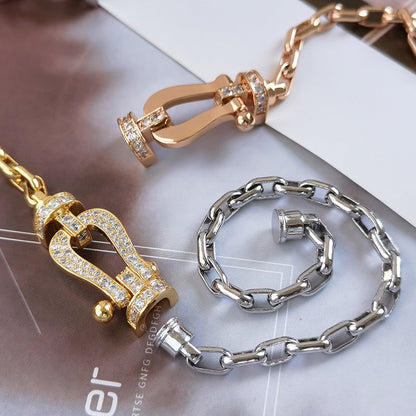 [Select]FORCE LARGE HORSESHOE CLASP  METAL BRACELET