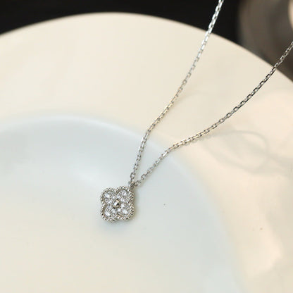 [Select]CLOVER MINI 9.5MM PENDANT DIAMOND NECKLACE