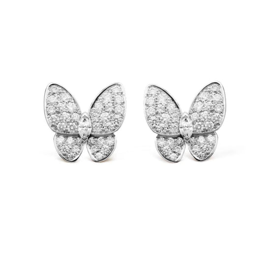 [Select]BUTTERFLY ALL DIAMOND EARRINGS
