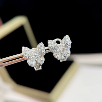 [Select]BUTTERFLY ALL DIAMOND EARRINGS