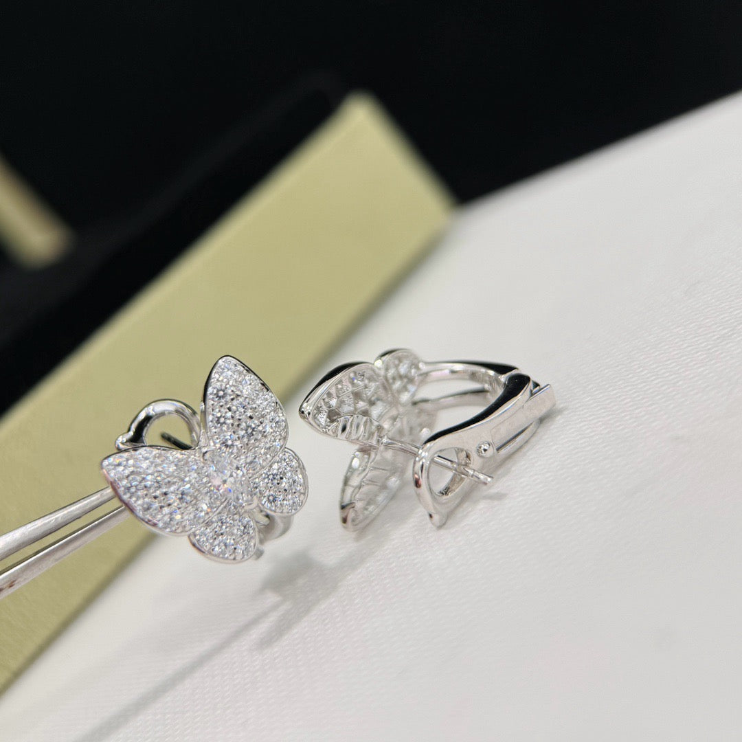 [Select]BUTTERFLY ALL DIAMOND EARRINGS