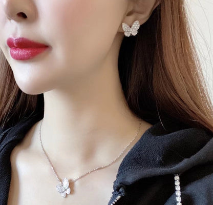 [Select]BUTTERFLY ALL DIAMOND EARRINGS