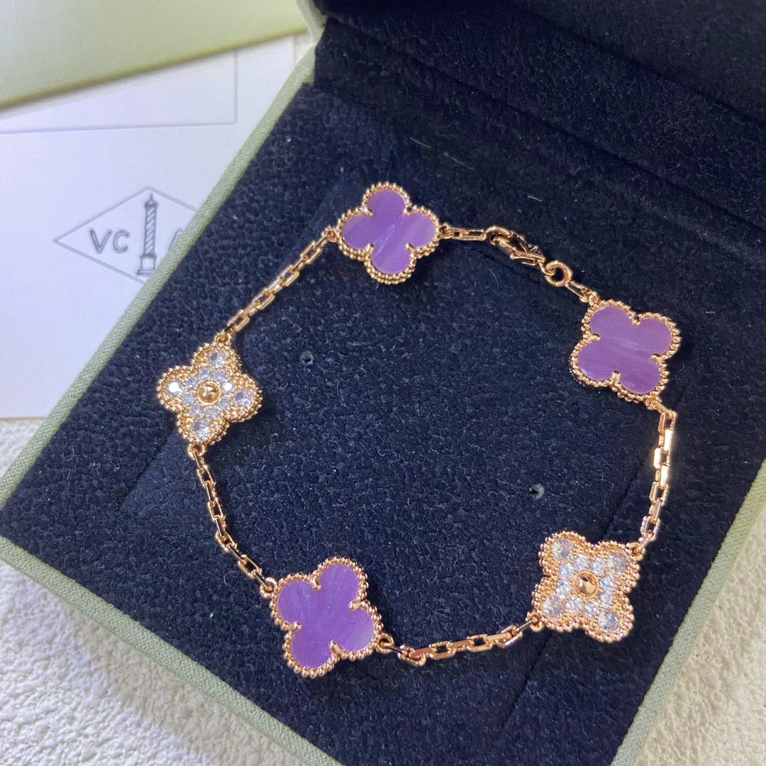 [Select] CLOVER 5 MOTIF VIOLET BRACELET COLLECTION