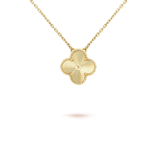 [Select]CLOVER 15MM LASER NECKLACE AND BOX