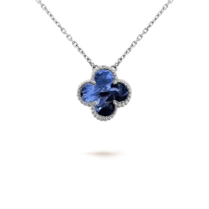 [Select]CLOVER 15MM PIETERSITE NECKLACE SILVER