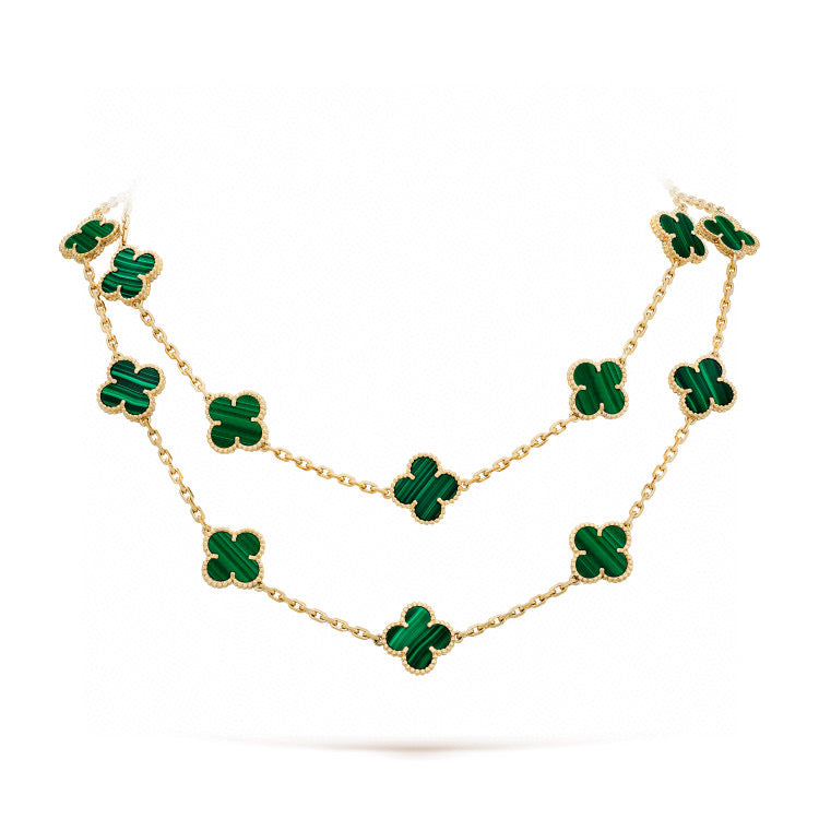 [Select]CLOVER 20 MOTIFS MALACHITE GOLD