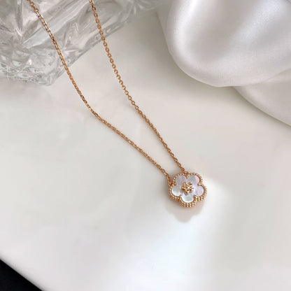 [Select]LUCKY  WHITE MOP  PLUM BLOSSOM NECKLACE