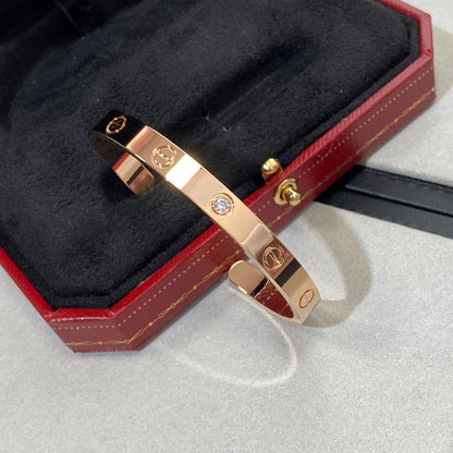 [Select]LOVE BRACELET 6.1MM 1 DIAMOND OPEN CUFF