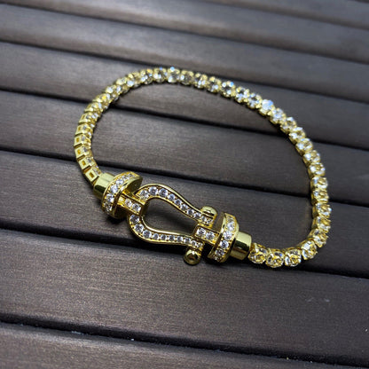 [Select]FORCE  HORSESHOE  DIAMOND TENNIS BRACELET