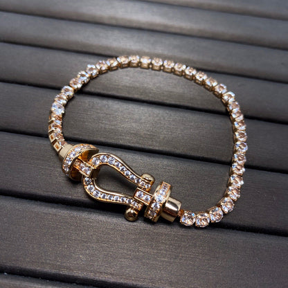 [Select]FORCE  HORSESHOE  DIAMOND TENNIS BRACELET