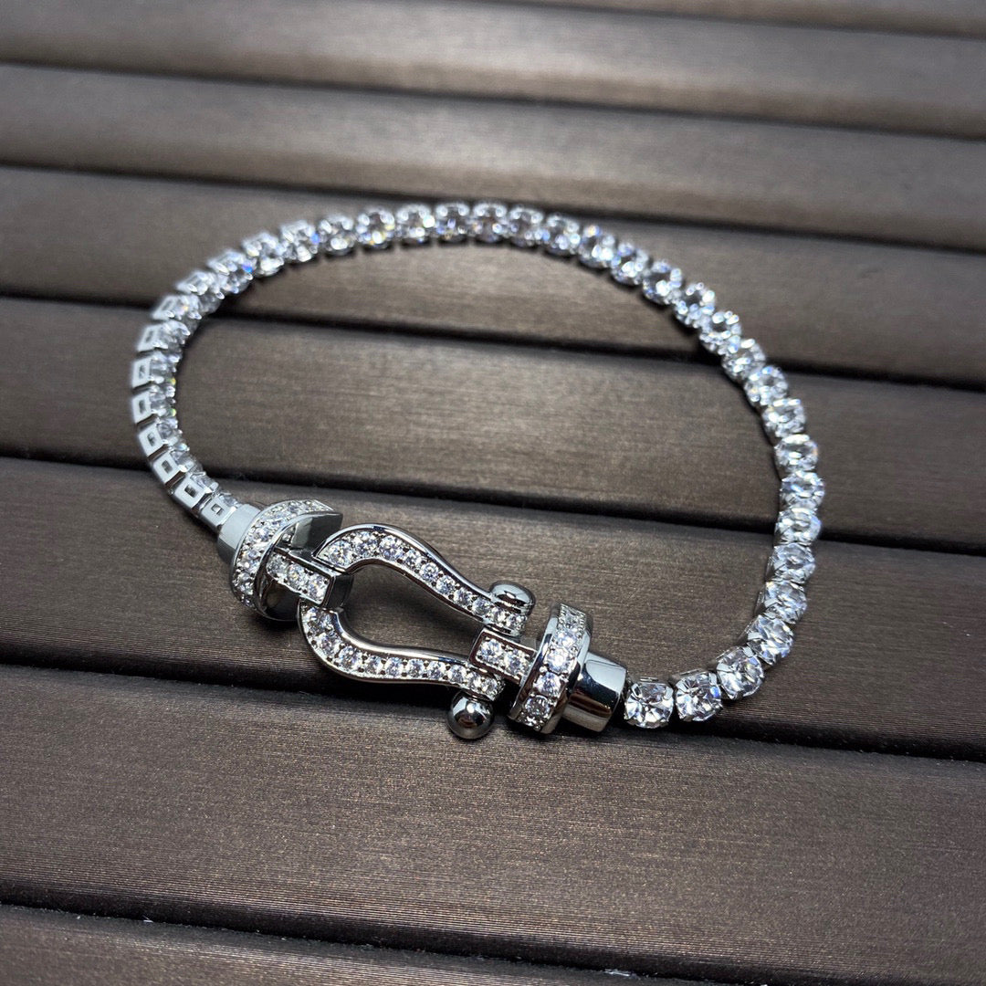 [Select]FORCE  HORSESHOE  DIAMOND TENNIS BRACELET