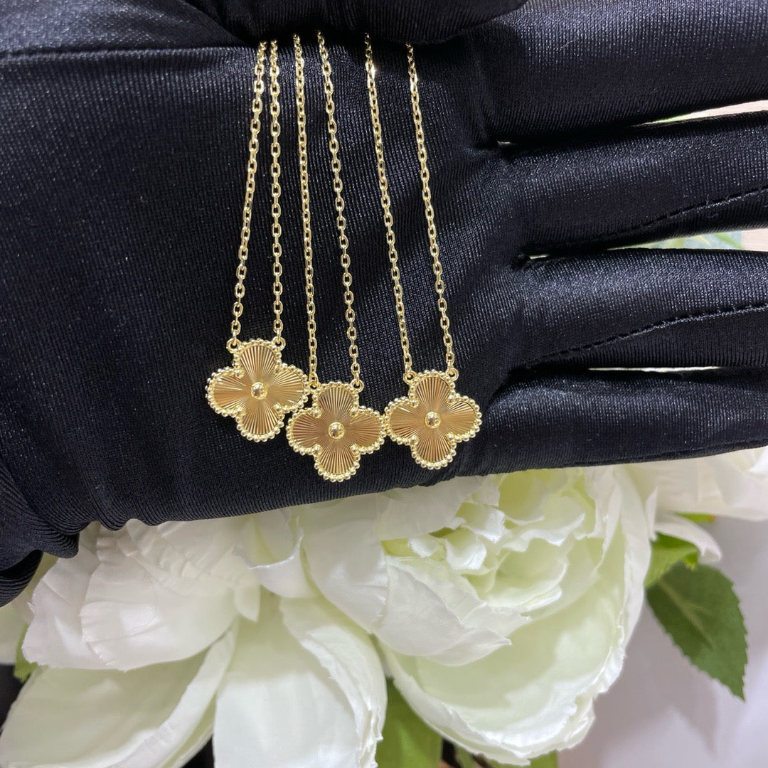 [Select]CLOVER 15MM LASER NECKLACE