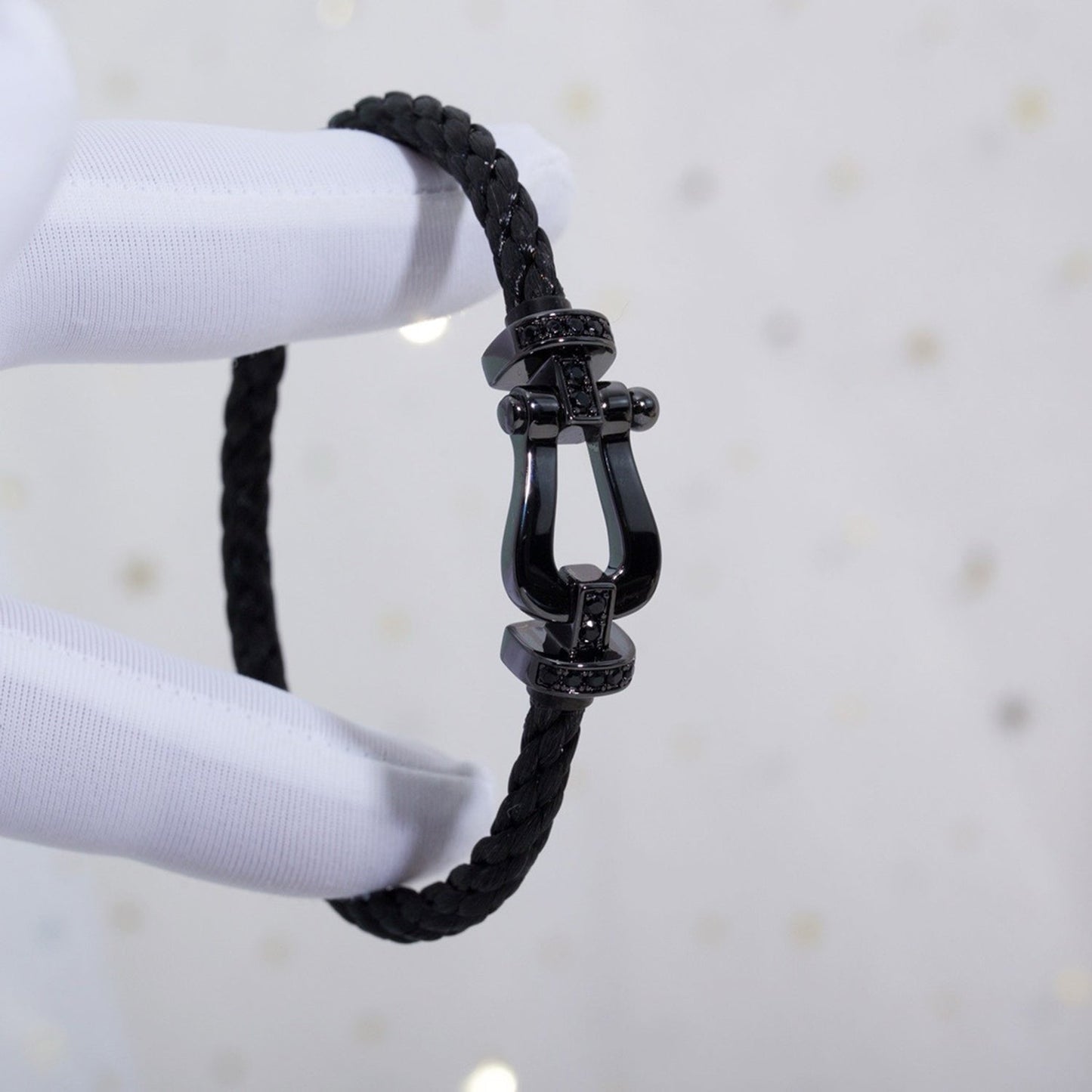 [Select]FORCE LARGE SERIES HORSESHOE BLACK SAMURAI BRACELET