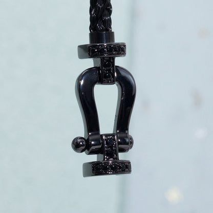 [Select]FORCE LARGE SERIES HORSESHOE BLACK SAMURAI BRACELET
