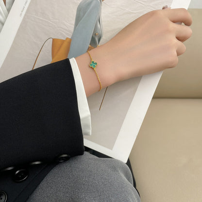 [Select]CLOVER BRACELET MALACHITE 1 MOTIF