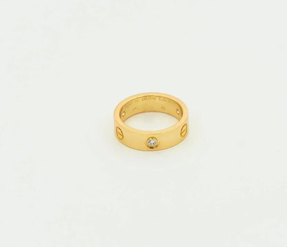 [Select]LOVE RING 5.5MM 3 DIAMONDS GOLD