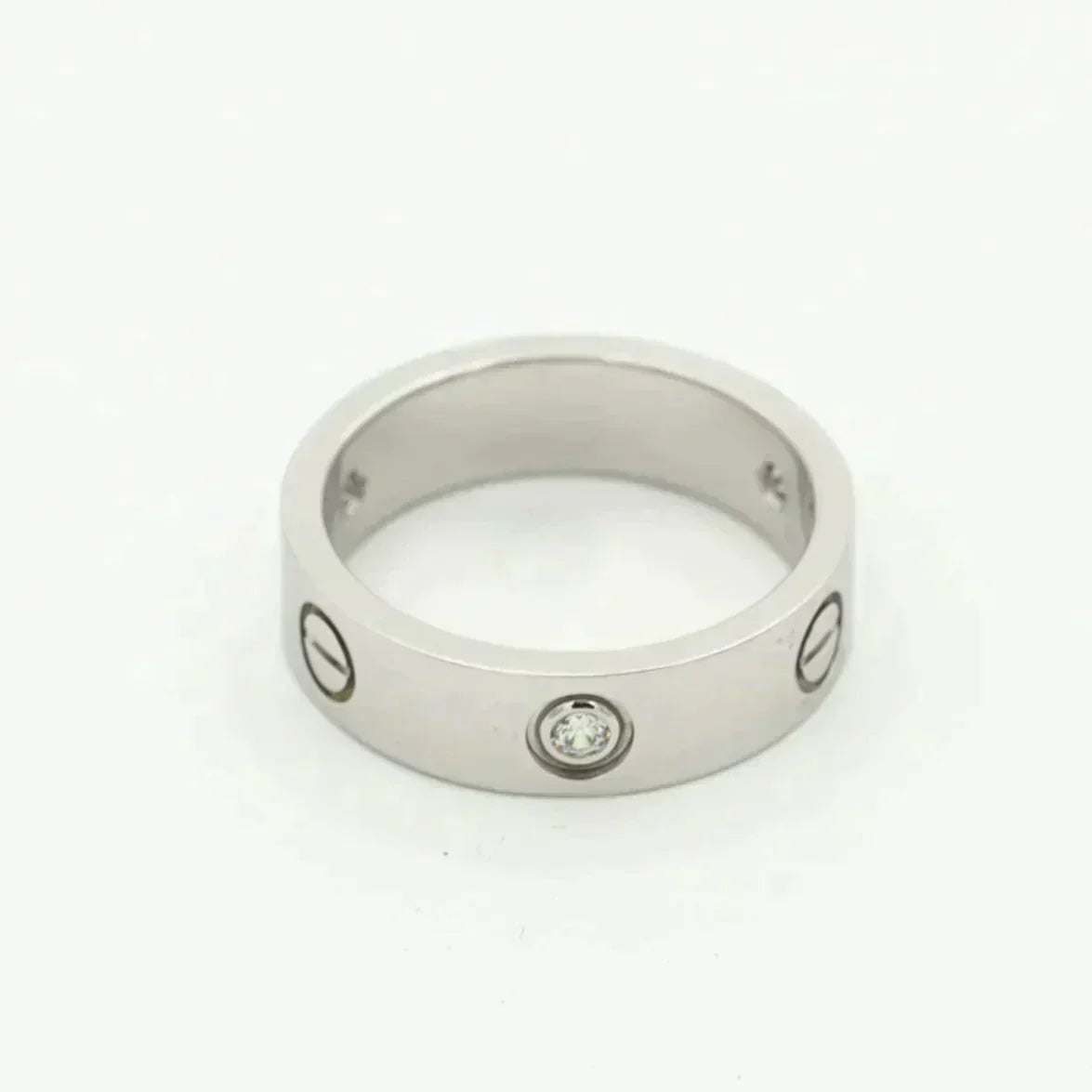 [Select]LOVE RING 5.5MM 3 DIAMONDS SILVER