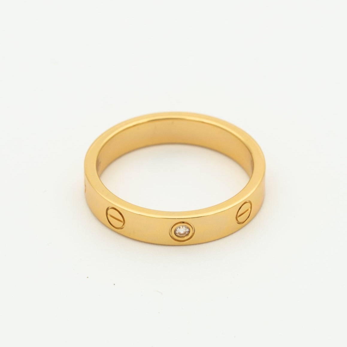[Select]LOVE RING 4MM 1 DIAMOND PINK GOLD