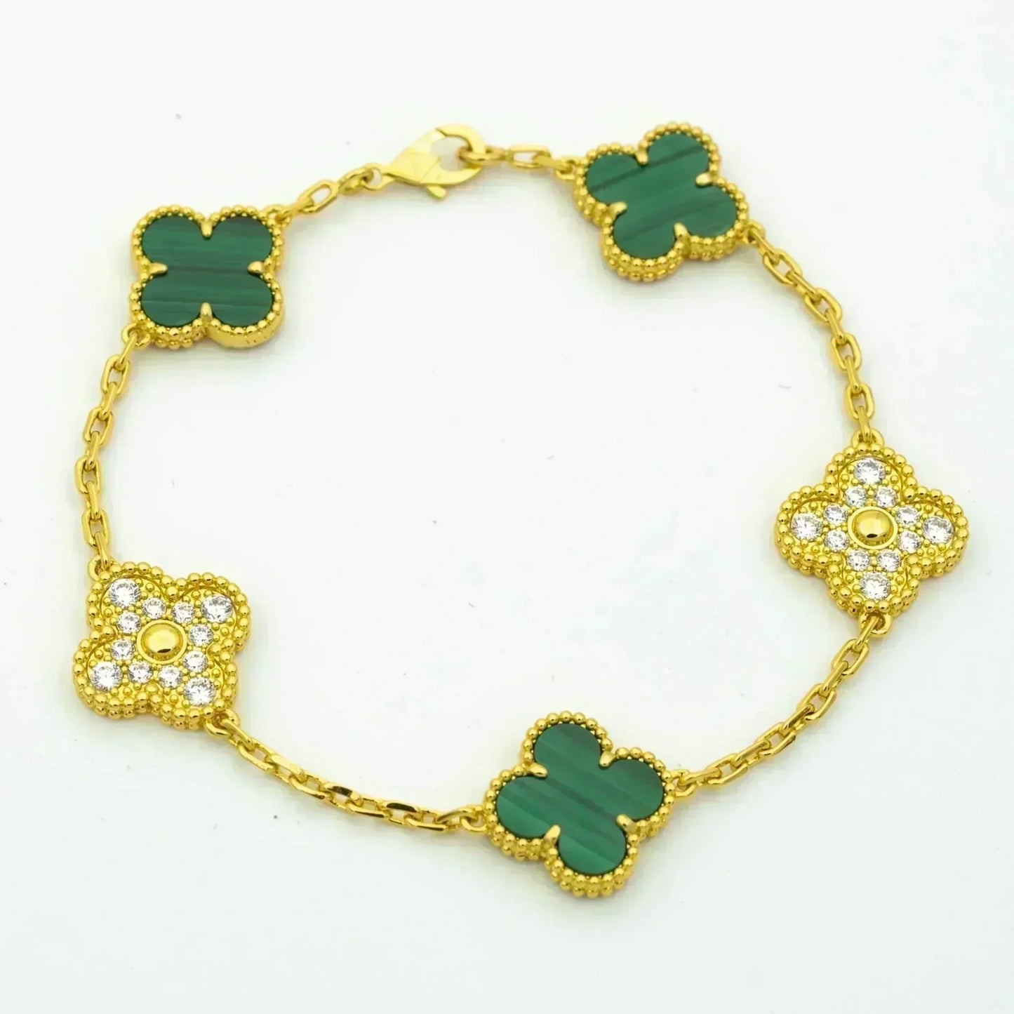 [Select] CLOVER 5 MOTIF MALACHITE BRACELET COLLECTION