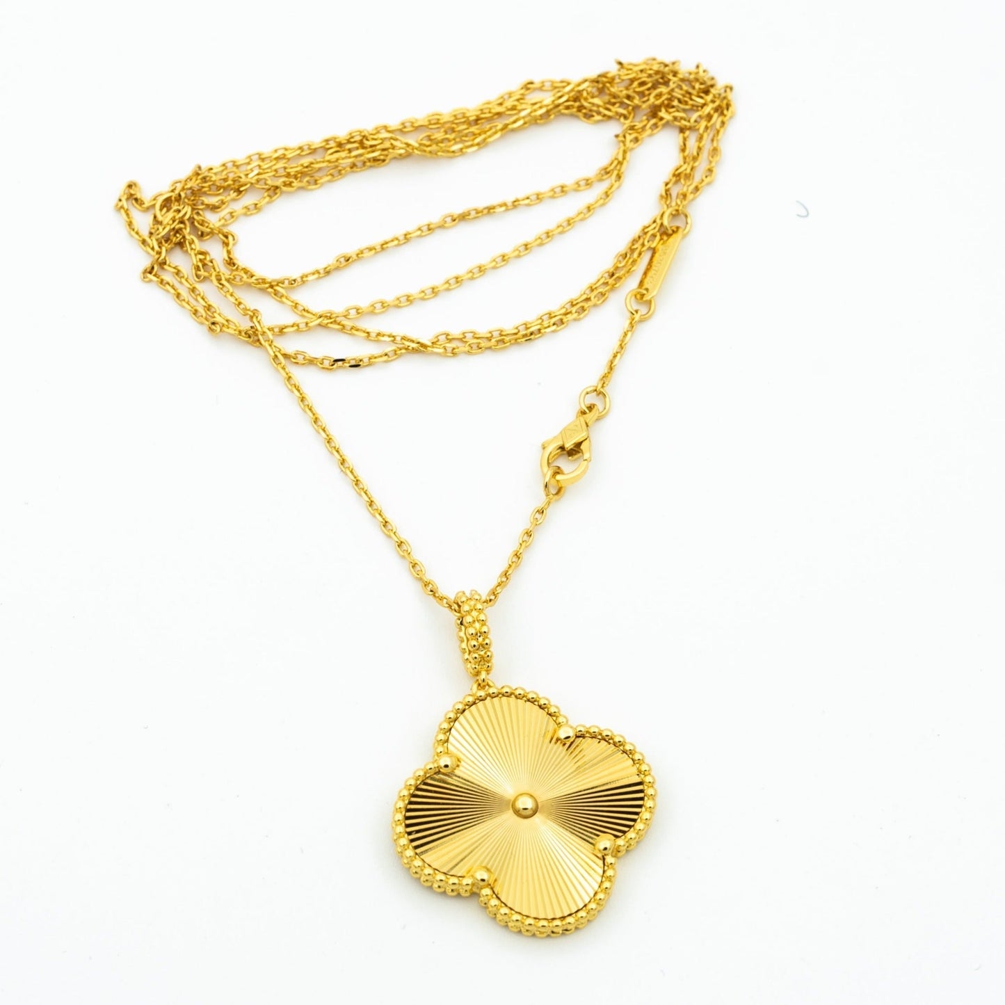 [Select]CLOVER 25MM PEDANT NECKLACE GOLD