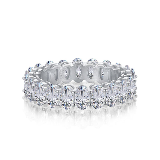 [select Jewelry]Ornate Oval Cut Tennis Ring
