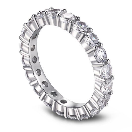 [select Jewelry]Sparkling Round Cut Tennis Ring
