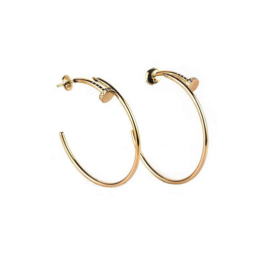 [Select]JUSTE EARRINGS GOLD DIAMONDS 1.8MM