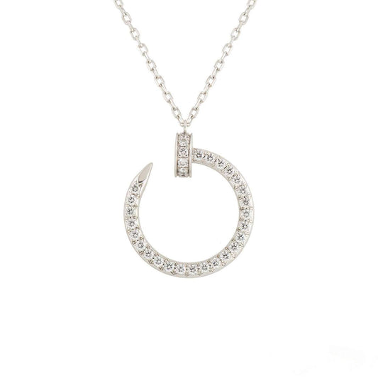 [Select]JUSTE NECKLACE SILVER DIAMONDS