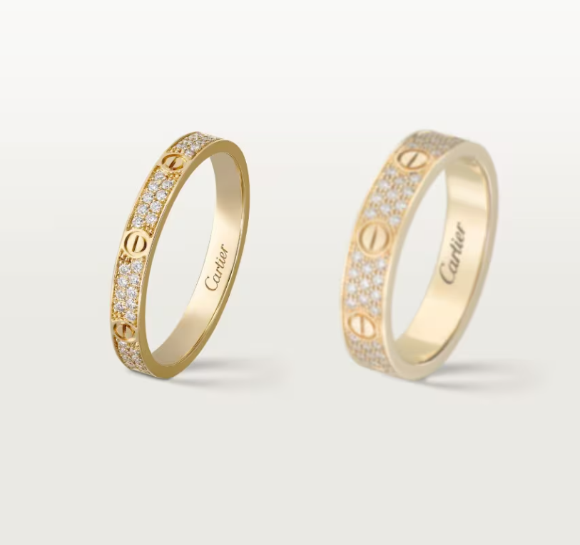 [Select]LOVE RING 2.6mm-wide full-diamond ring Gold