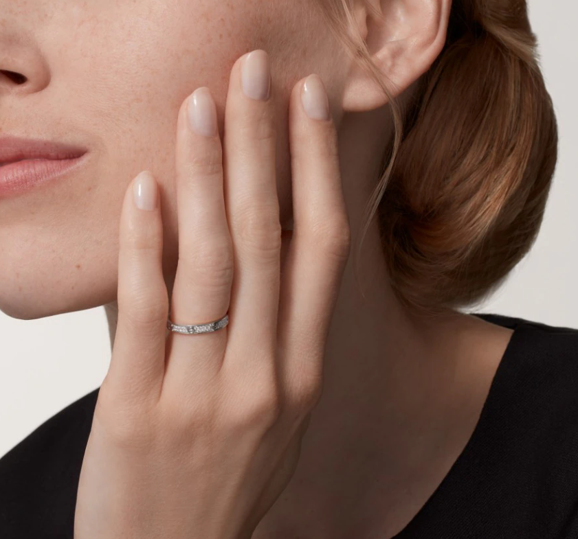[Select]LOVE RING 2.6mm-wide full-diamond ring silver