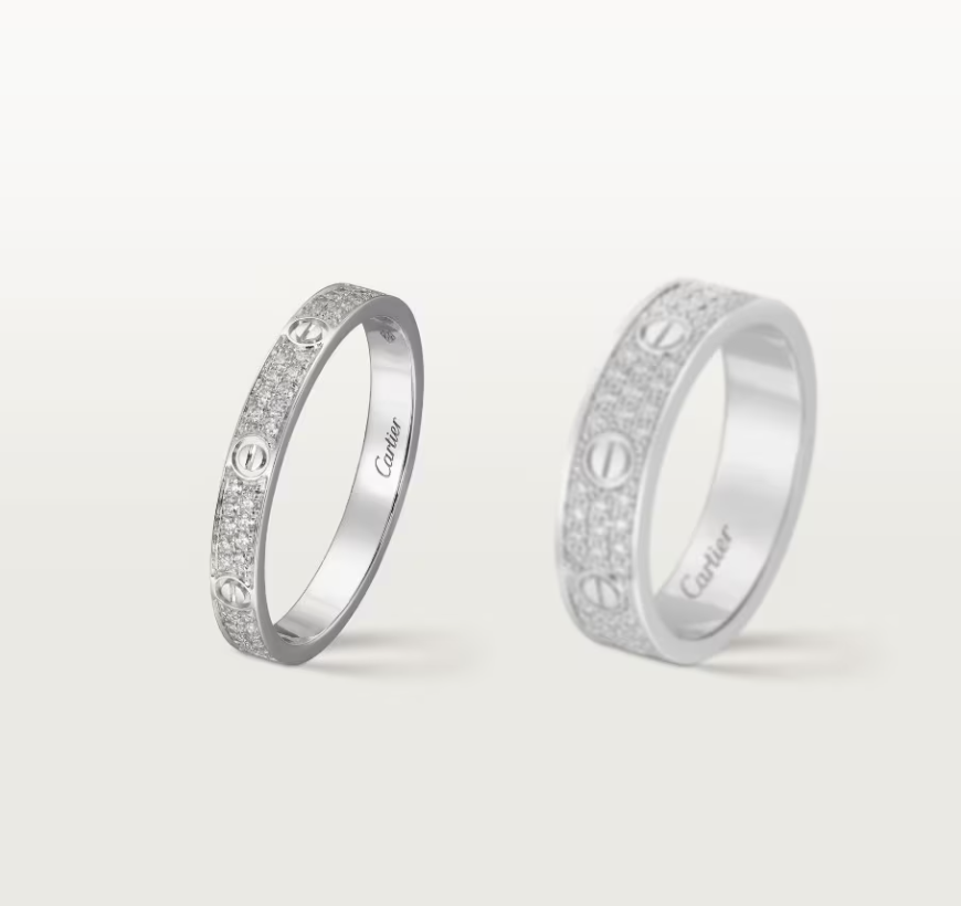 [Select]LOVE RING 2.6mm-wide full-diamond ring silver