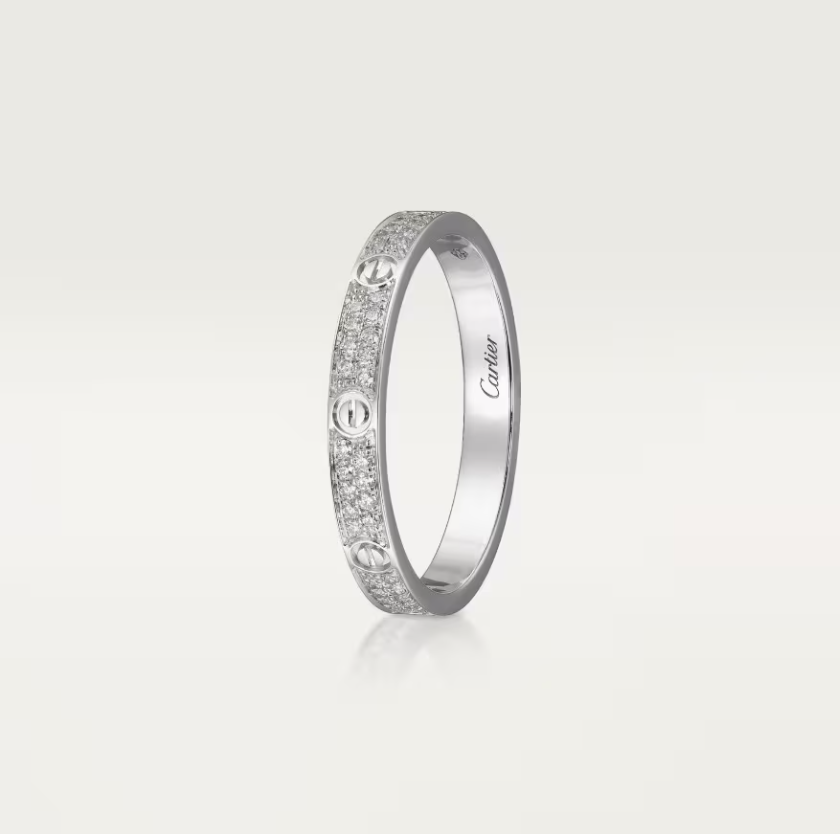 [Select]LOVE RING 2.6mm-wide full-diamond ring silver