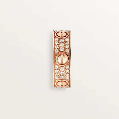 [Select]LOVE RING 6.5mm-wide full-diamond ring Select Gold