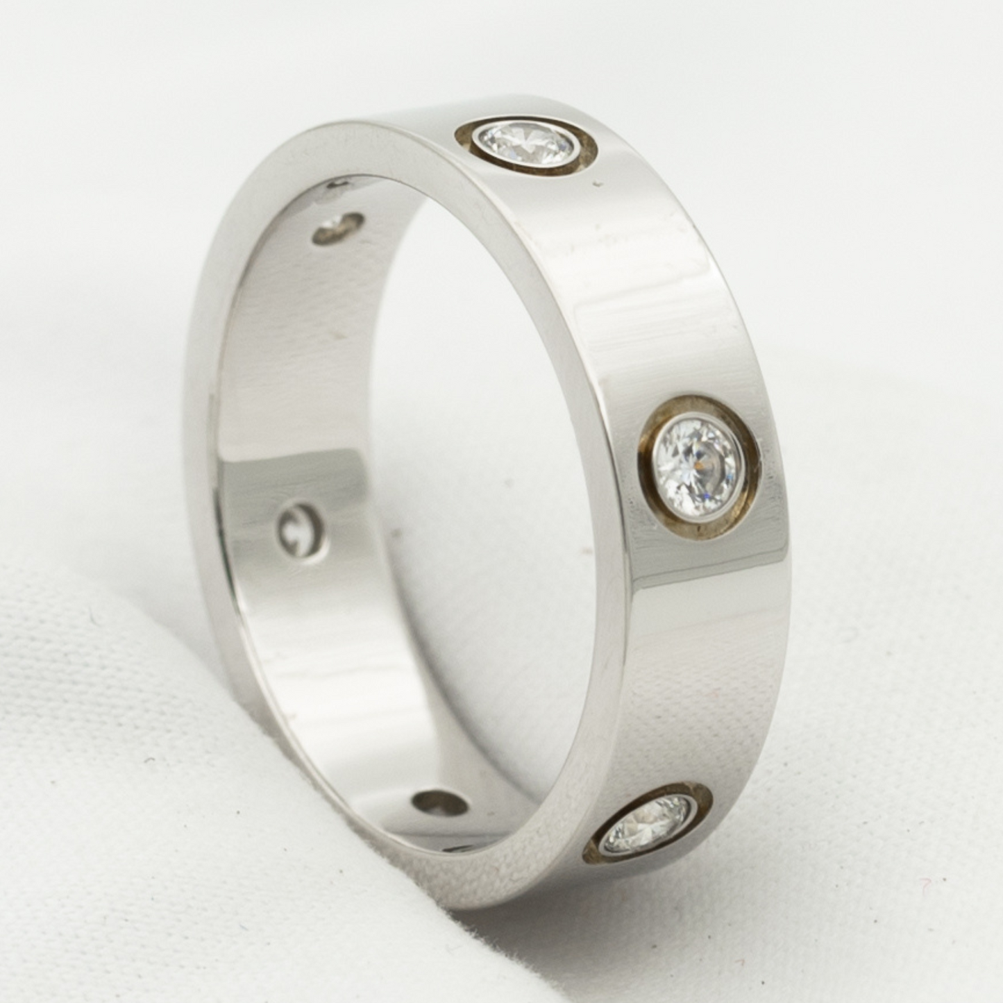 [Select]LOVE RING 5.5MM 6 DIAMONDS SILVER