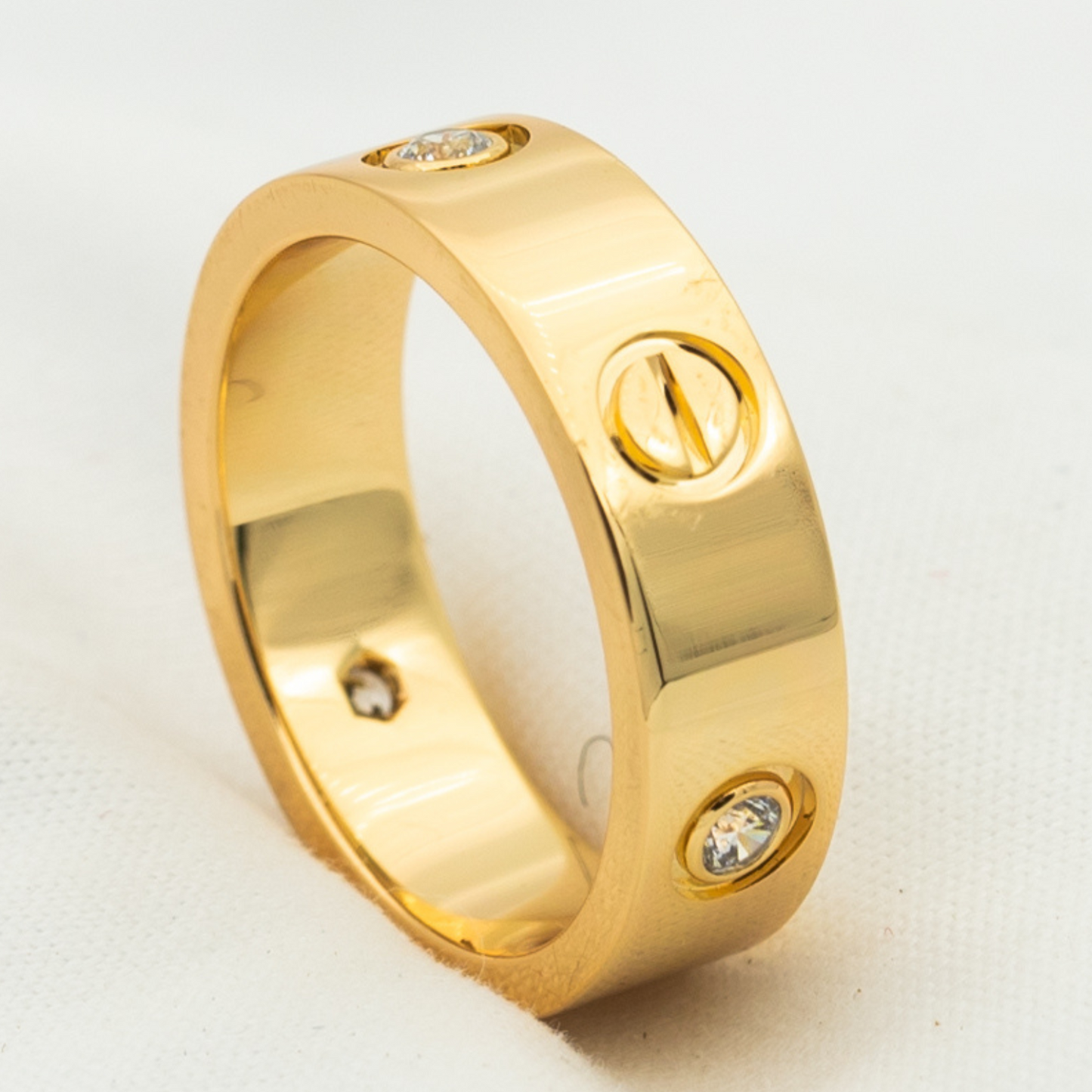 [Select]LOVE RING 5.5MM 3 DIAMONDS PINK GOLD