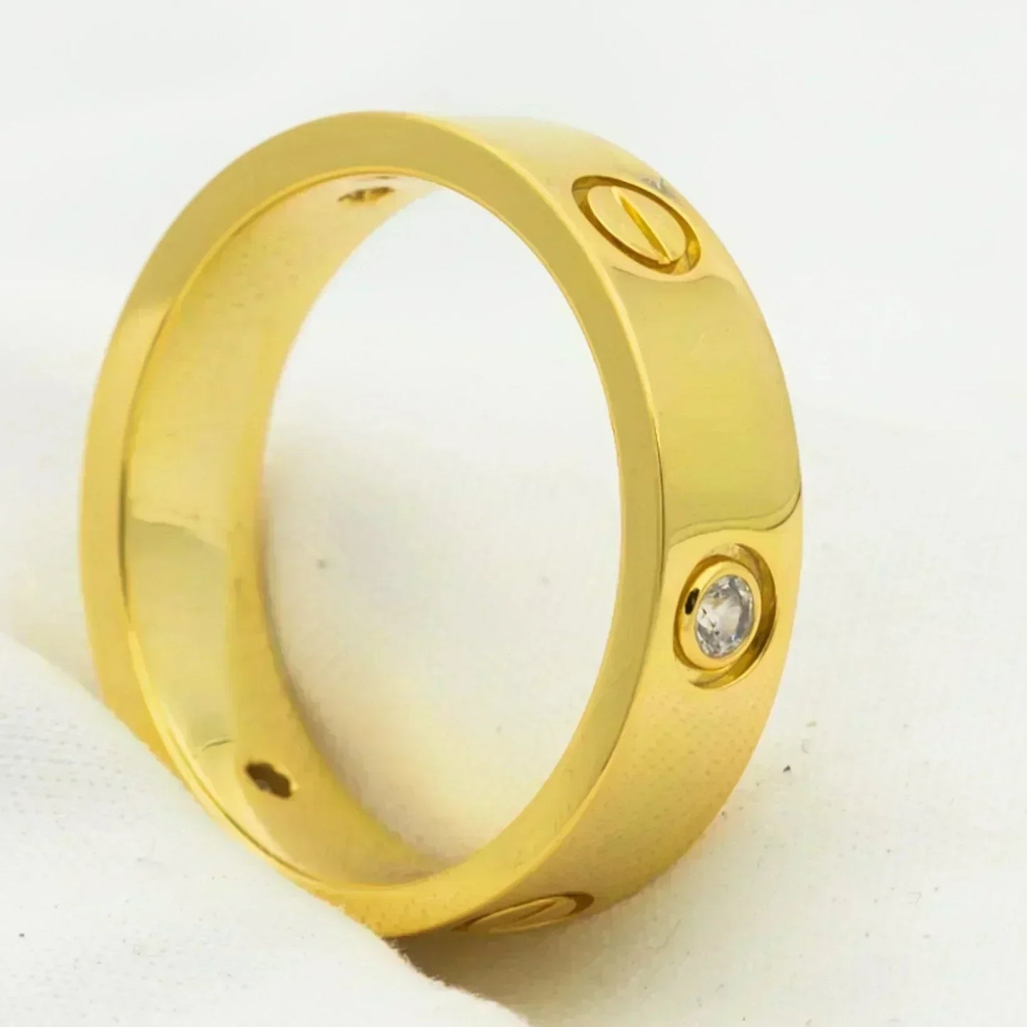 [Select]LOVE RING 5.5MM 3 DIAMONDS GOLD